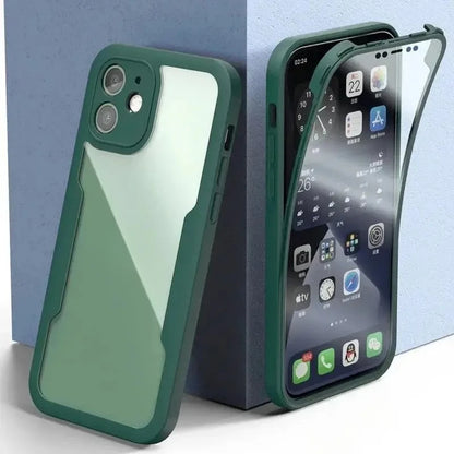 Full Coverage Anti-Scratch Bumper Case for iPhone 12–17 Series
