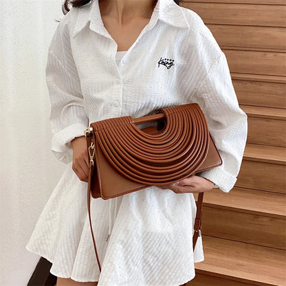 Luxury Ruched Evening Clutch Crossbody Bag