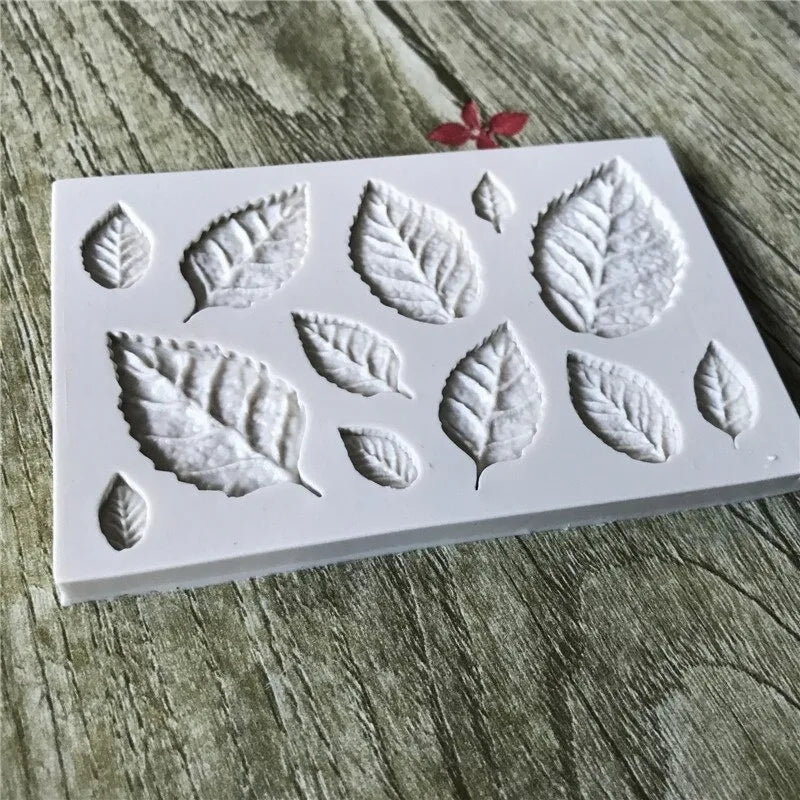 3D Rose Leaf Silicone Fondant & Chocolate Mold