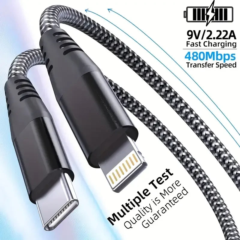 USB-C to Lightning Braided Fast Charging Cable