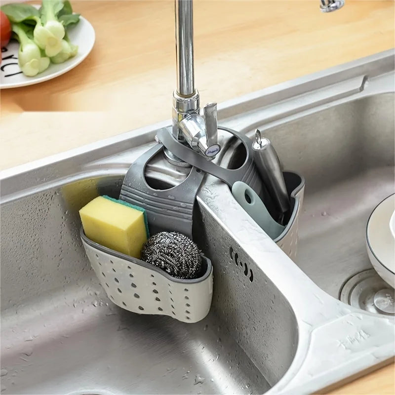 Double-Layer Sink Hanging Bag Rack