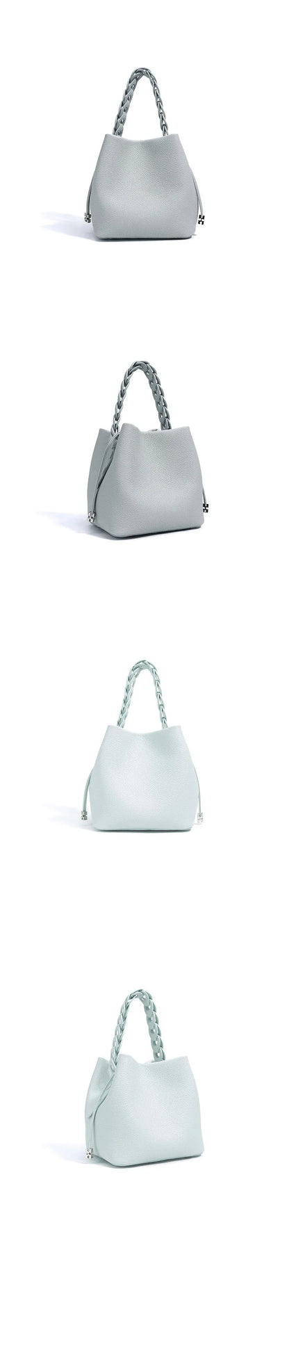 Genuine Leather Bucket Shoulder Bag