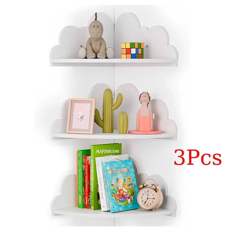 Cloud-Shaped Floating Wall Shelf