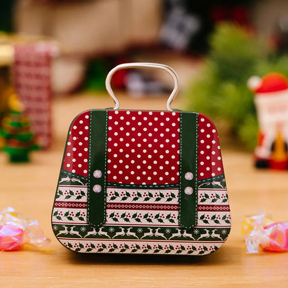 Christmas Handbag-Shaped Tin Storage Box