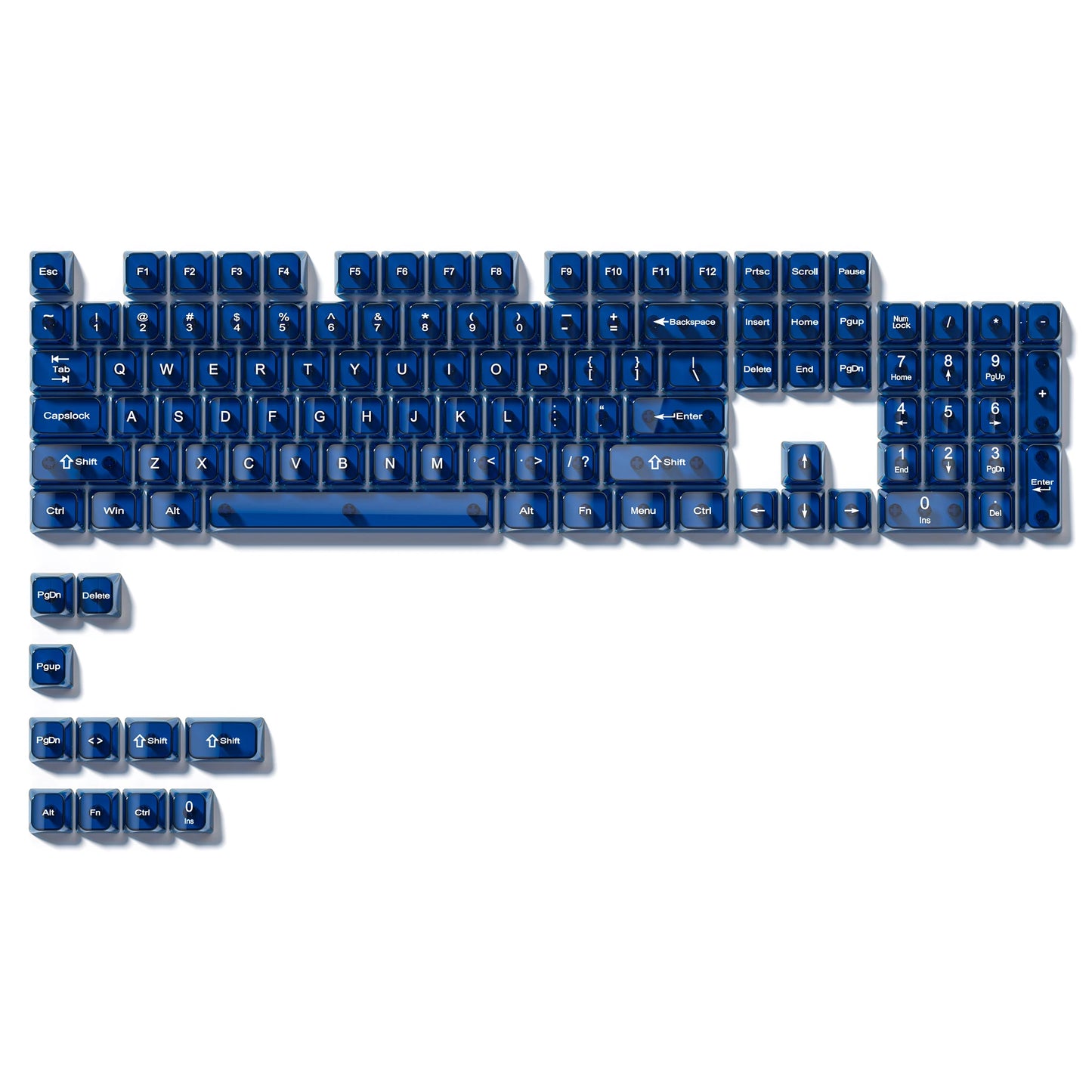 Creamy White Transparent RGB Keycap Set