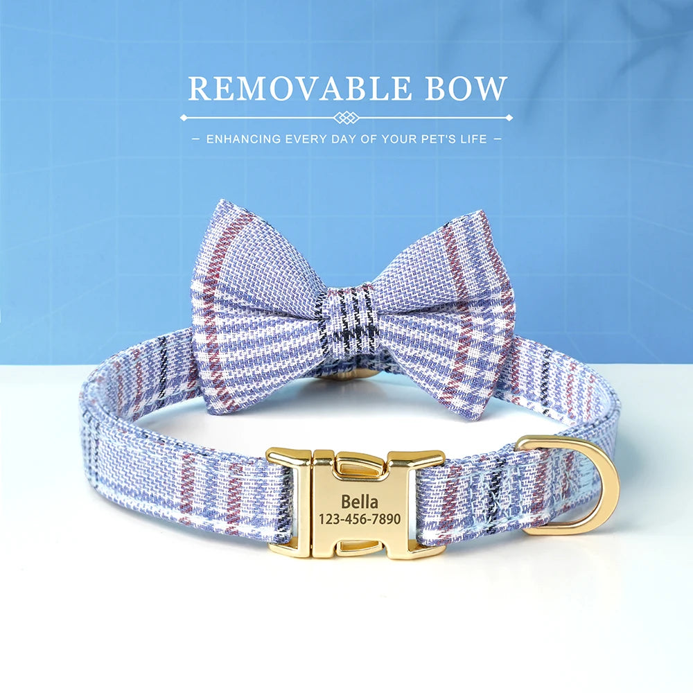 Custom Nylon Dog Collar with Bowknot