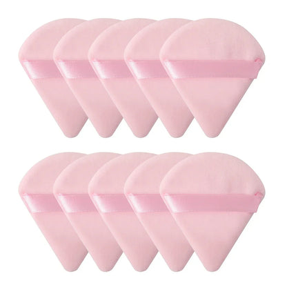 Triangle Velvet Makeup Powder Puff Set