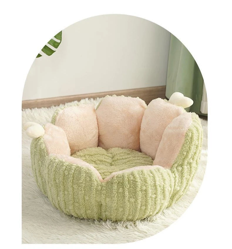 Plush Cactus Pet Nest Bed