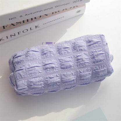 Cute Puffs Fabric Pencil Case with Large Capacity
