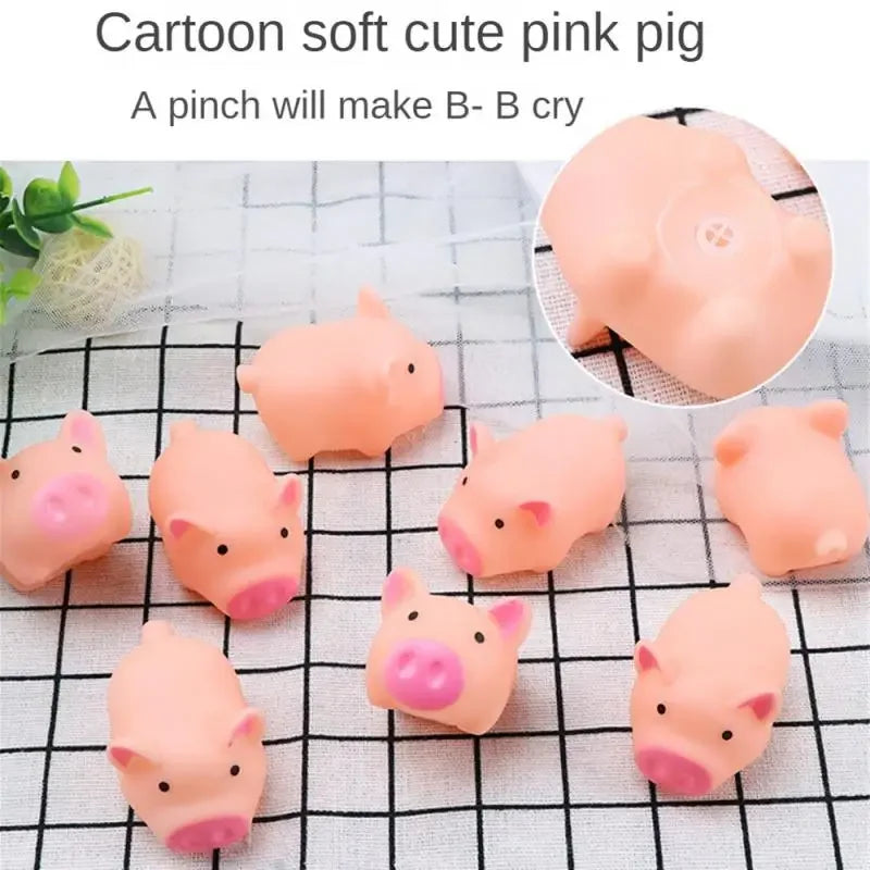 Mini Squeaky Pig Dog Toy Set