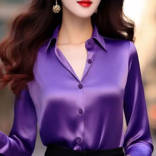 Women's Solid Polo-Neck Shirt