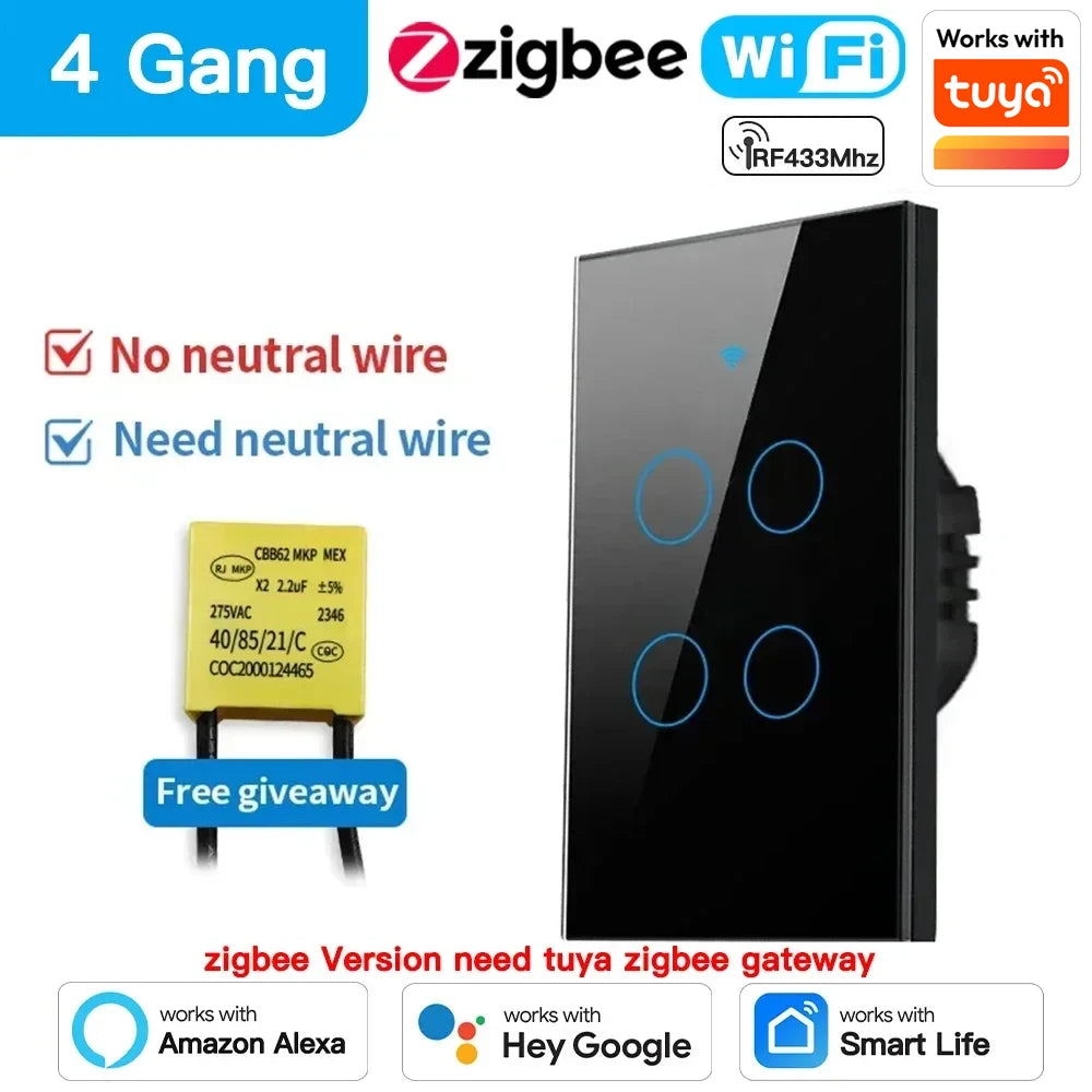 TNCE Tuya Smart Touch Wall Switch