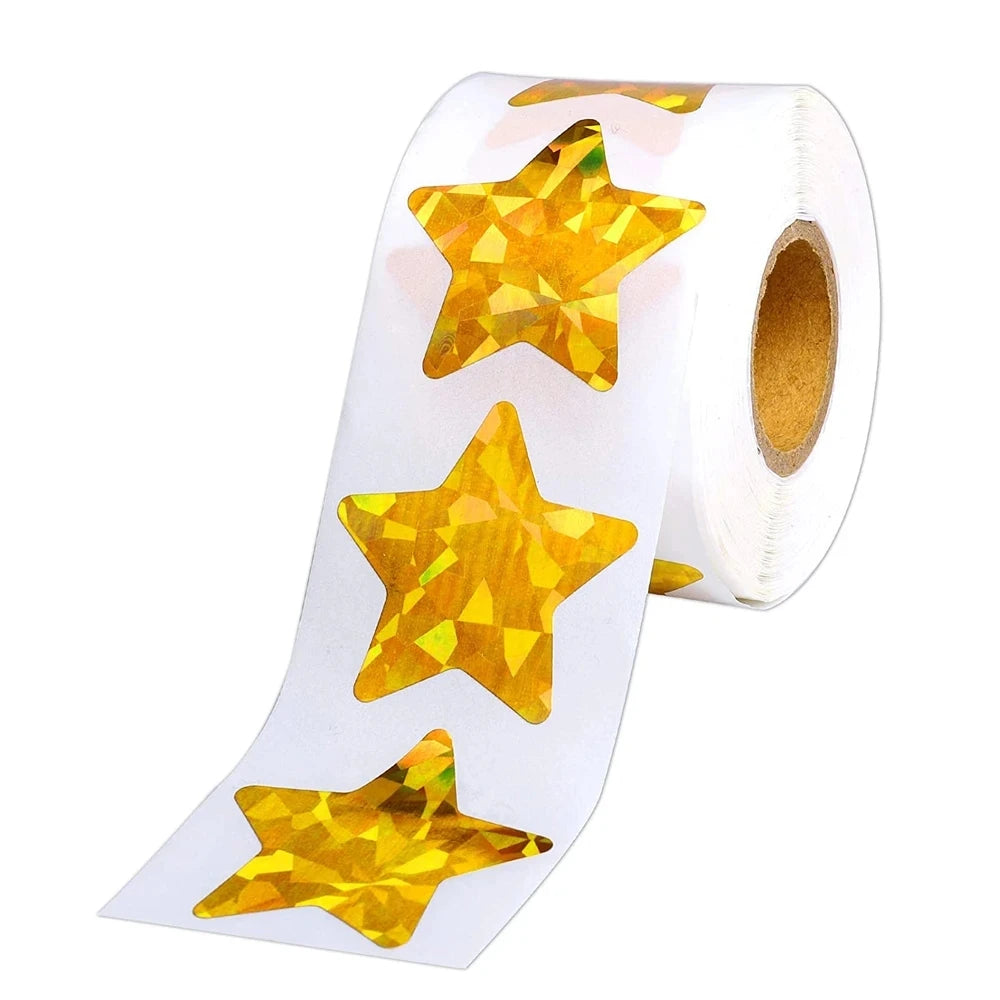 Holographic Foil Star Reward Stickers
