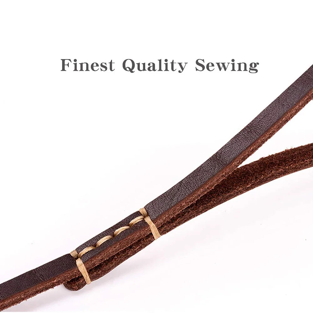 Genuine Leather Dog Leash for Small & Medium Pets