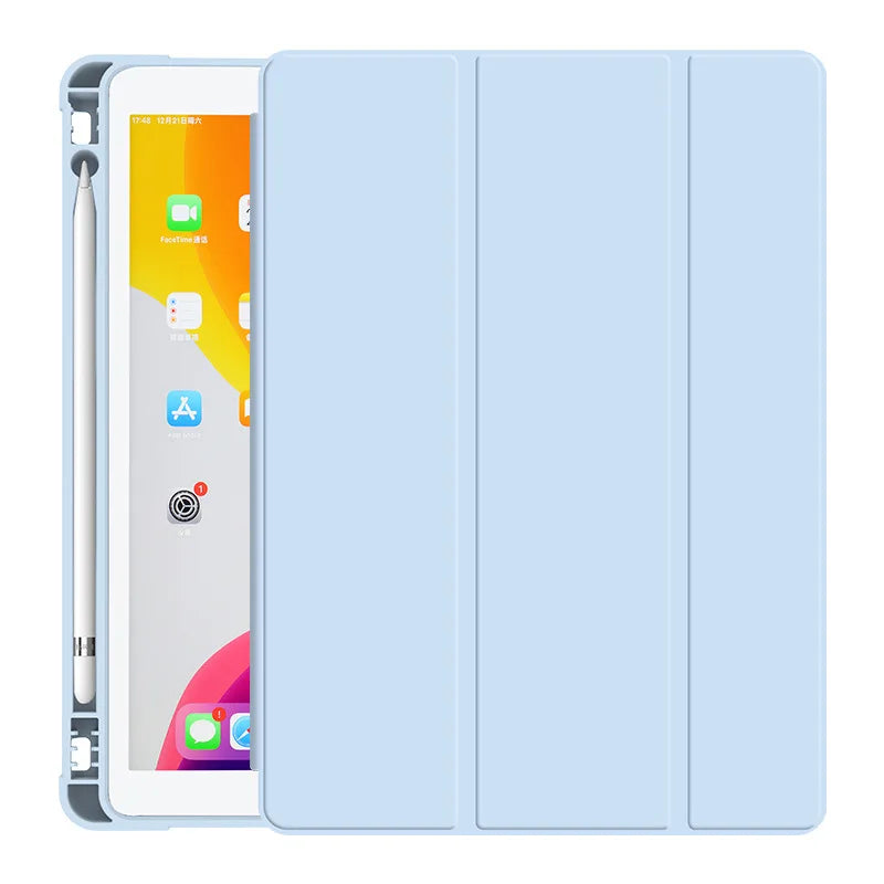 Smart Protective Case with Pencil Holder for Apple iPad