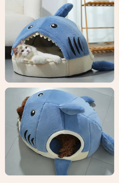 Shark Pet Cave Bed