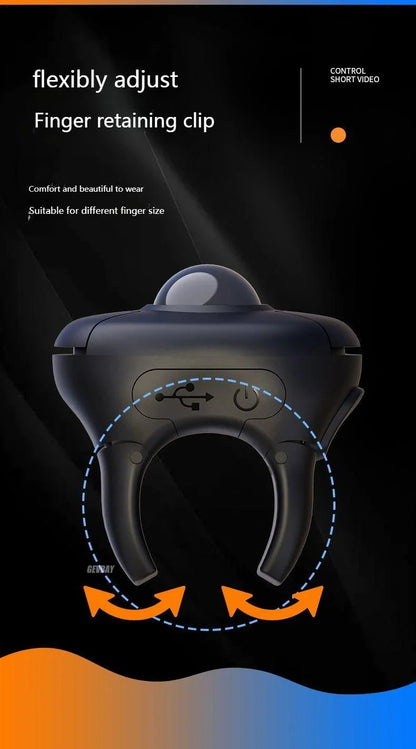 Wireless Finger Ring Trackball Mouse with Bluetooth & 2.4GHz