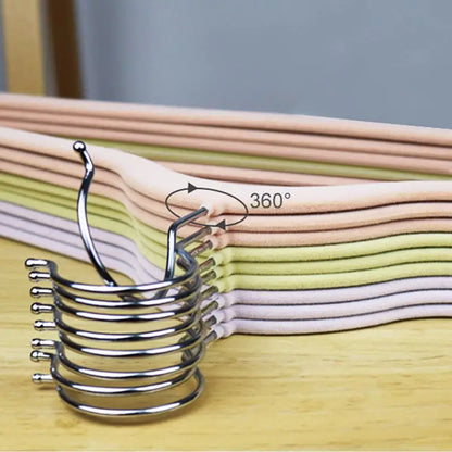 10Pcs/Pack Velvet Non-Slip Clothing Hangers