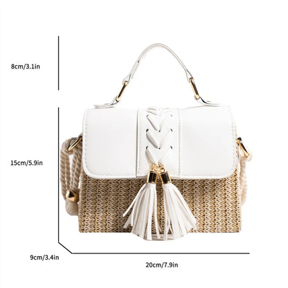 Straw Crossbody Beach Handbag