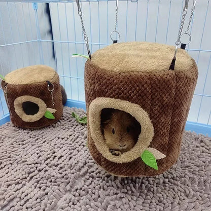 Tree Stump Hamster Hanging Nest