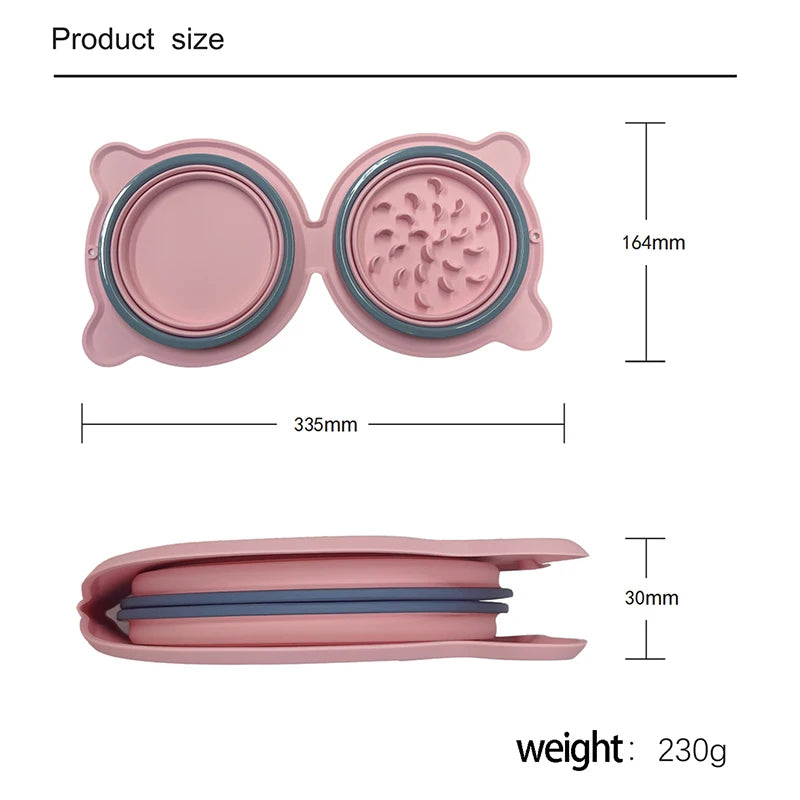 Foldable Silicone Pet Travel Bowl