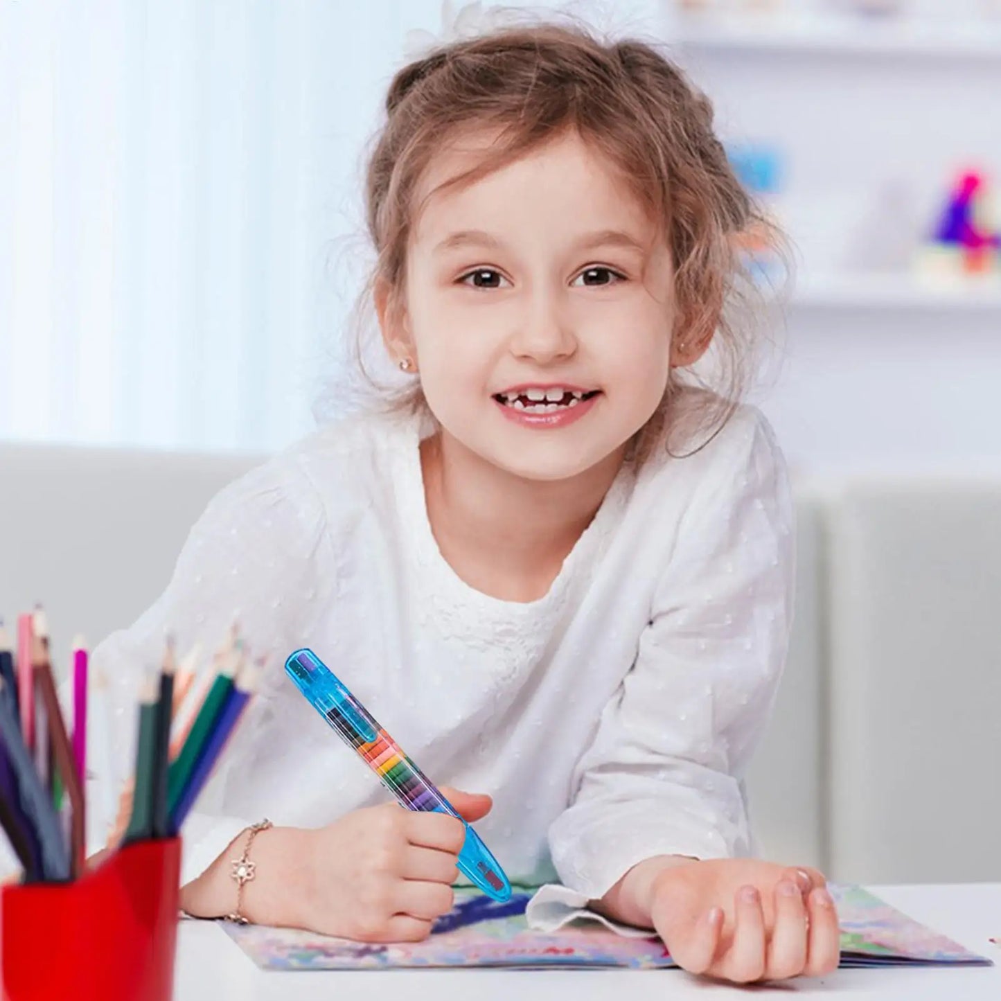 20-Color Rainbow Crayon Pen