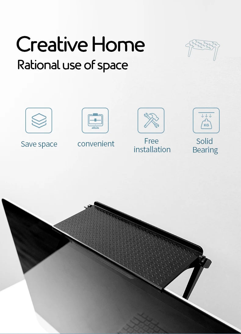 Adjustable Monitor Top Display Shelf