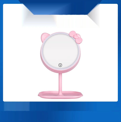 Pink LED Touch Screen Makeup Mirror