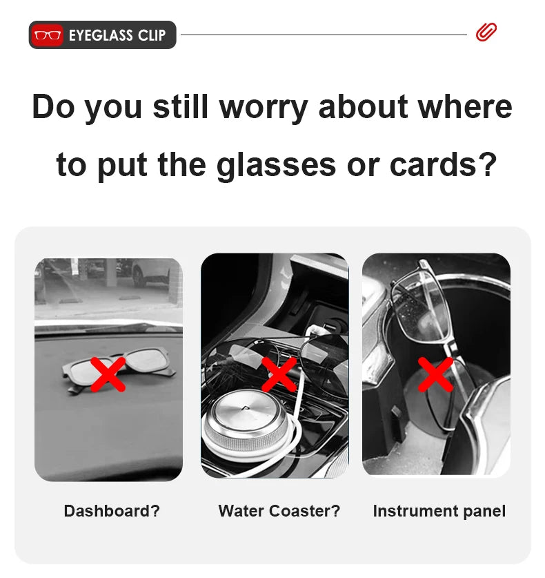 Car Sun Visor Glasses Holder