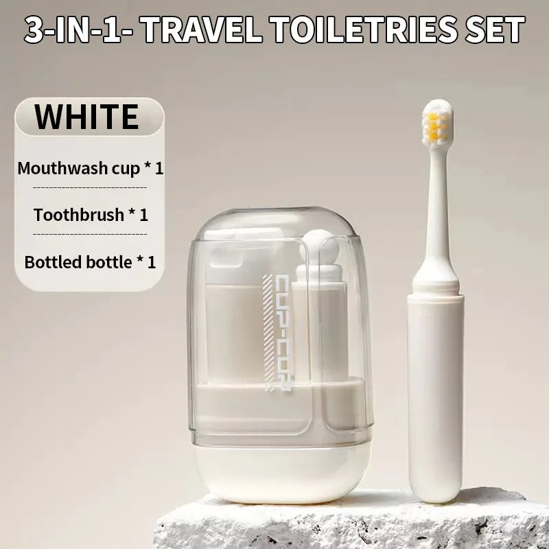 3-in-1 Travel Toothbrush & Toiletry Storage Set