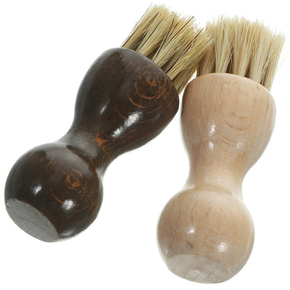 Pig Hair Shoe Cleaning & Polish Brush Set