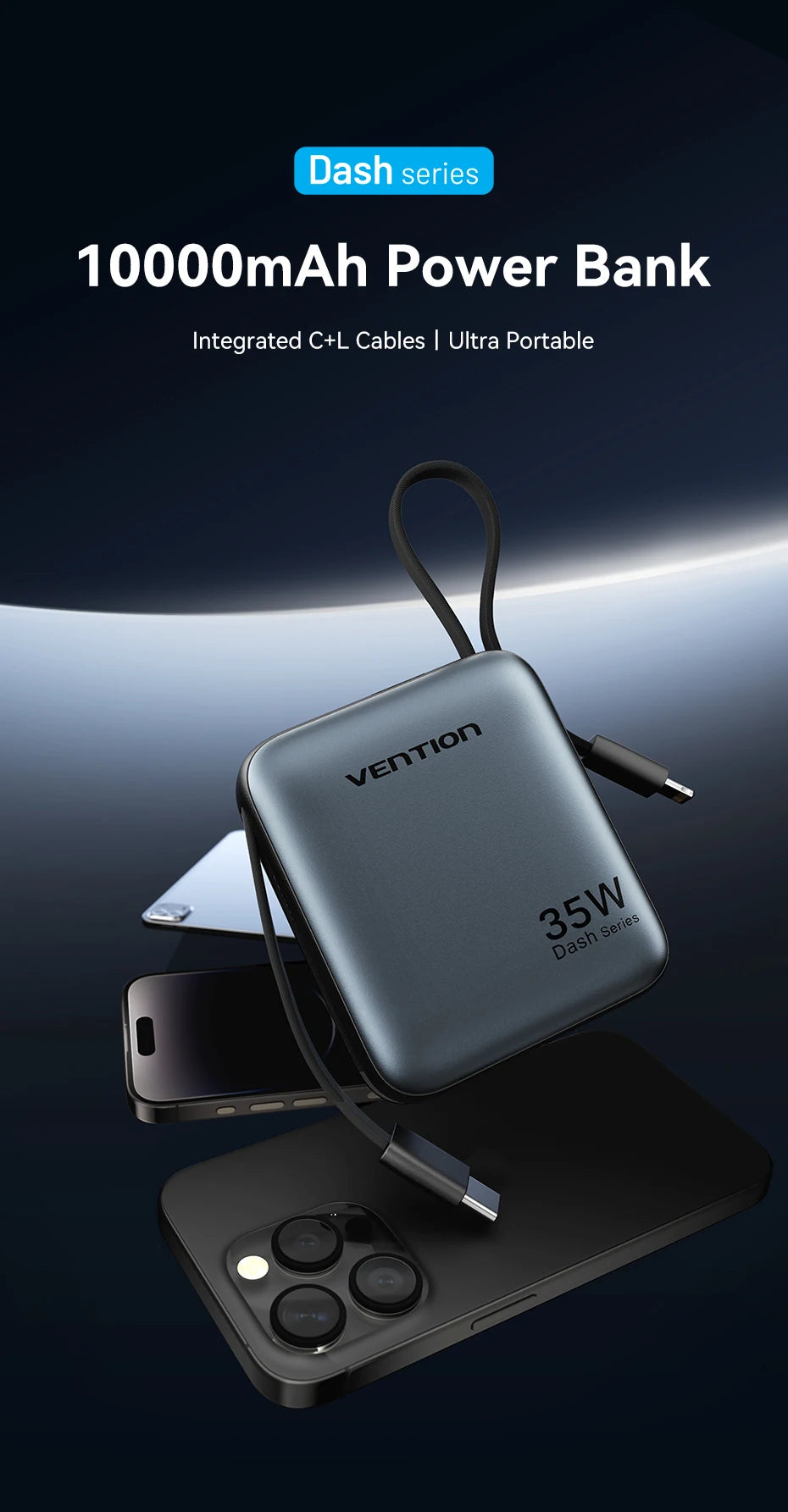 Vention 10000mAh 35W Fast Charging Power Bank