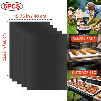 Heat Resistant Teflon Grill & Baking Mat for BBQ, Oven & Air Fryer