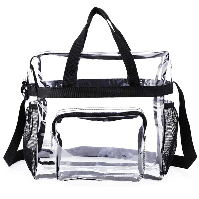 Portable Clear PVC Tote Shoulder Bag