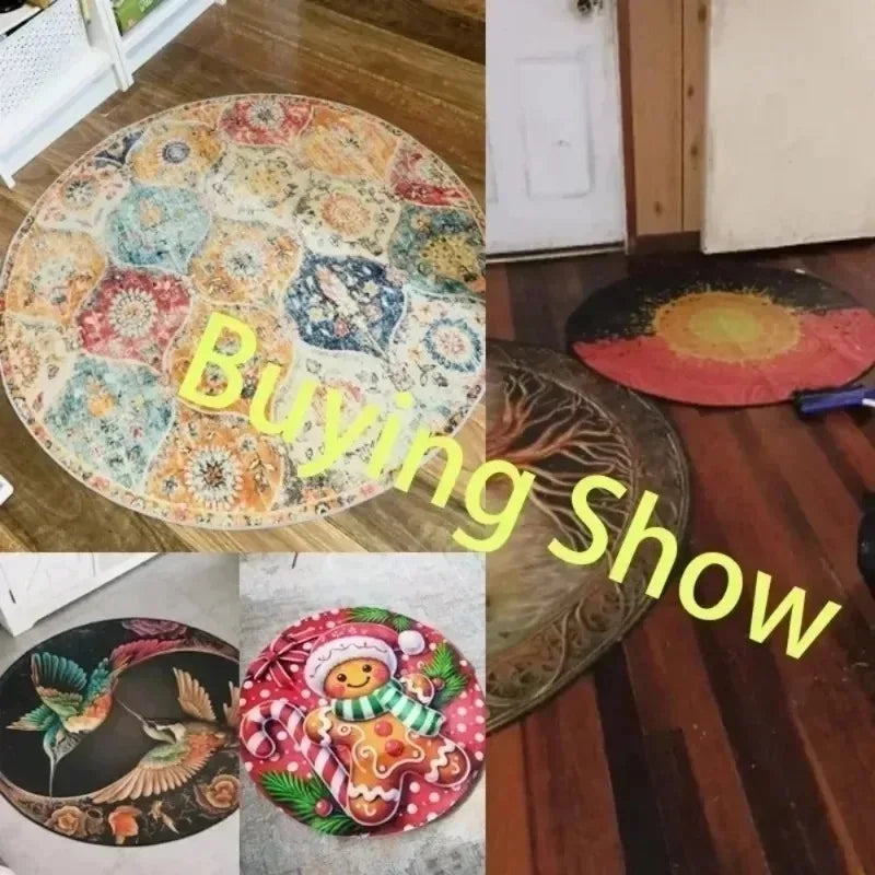 Abstract Landscape Round Rug