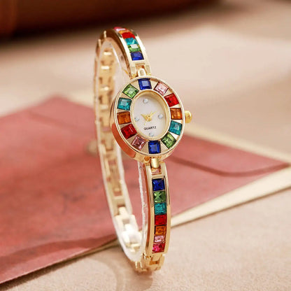 Rhinestone Bracelet Quartz Watch