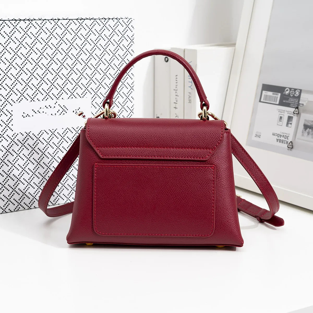 Mini Genuine Leather Satchel Crossbody Bag