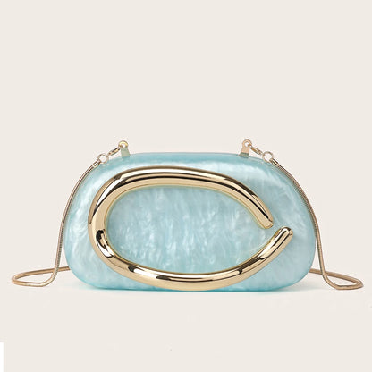 Luxury Metallic Evening Clutch Bag