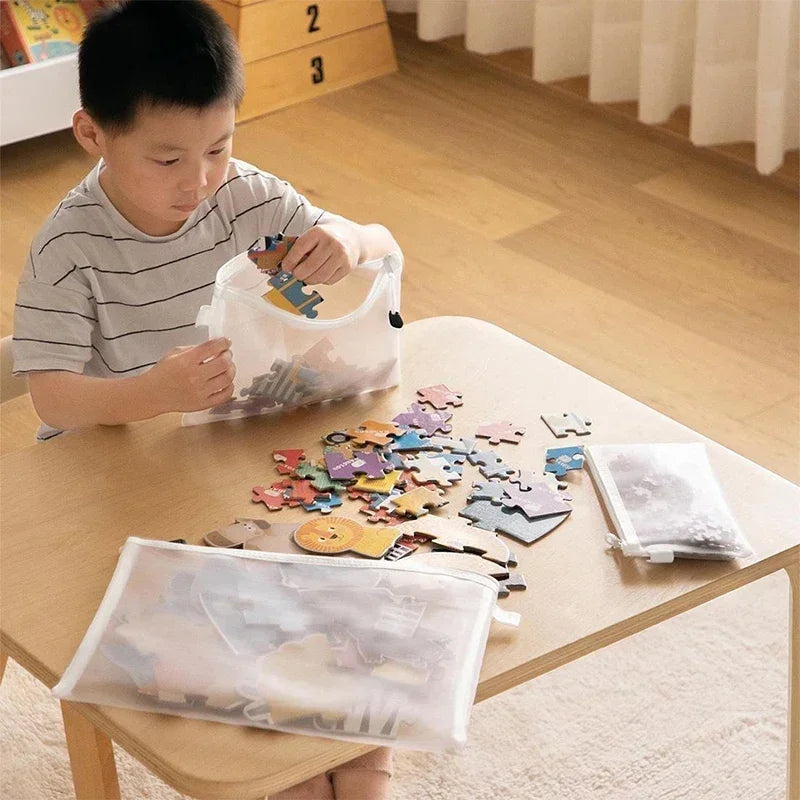 Transparent Mesh Document & Puzzle Storage Bags