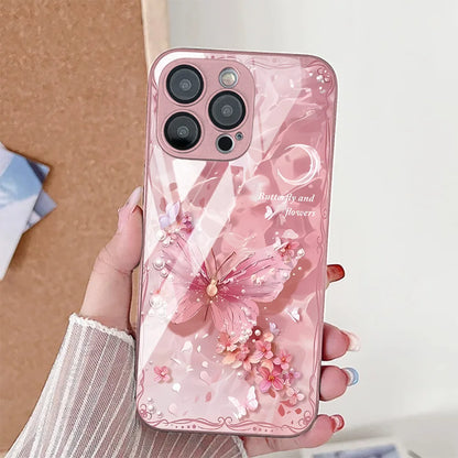 Mobile Phone Case – Butterfly Leopard Print Phone Case For iPhone