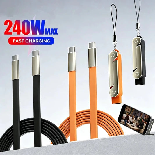 240W USB-C to USB-C Fast Charging Cable with Stand