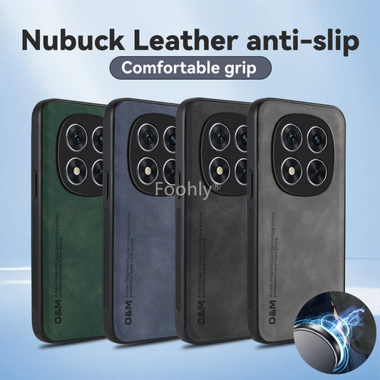 Magnetic Nubuck Leather Case for Redmi