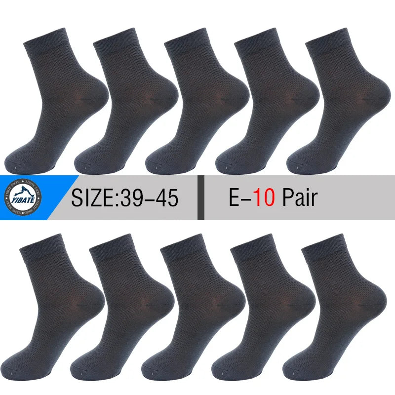 Men’s Bamboo Fiber Mesh Socks 10 Pairs