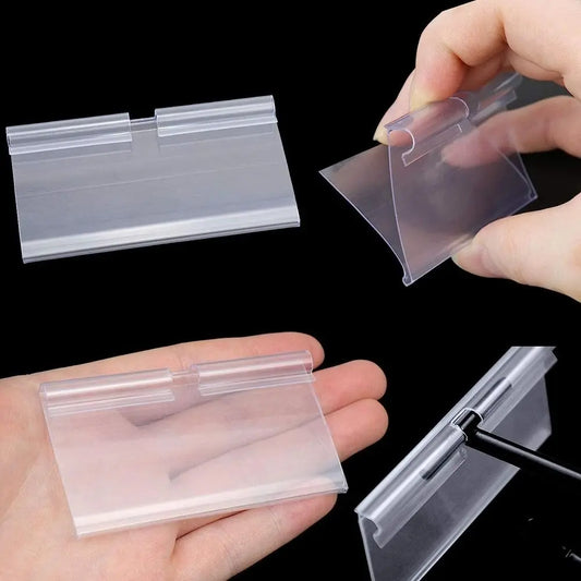 Transparent Plastic Price Tag Holders