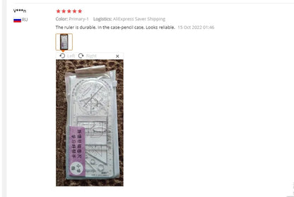 Multifunctional Geometric Drawing Ruler