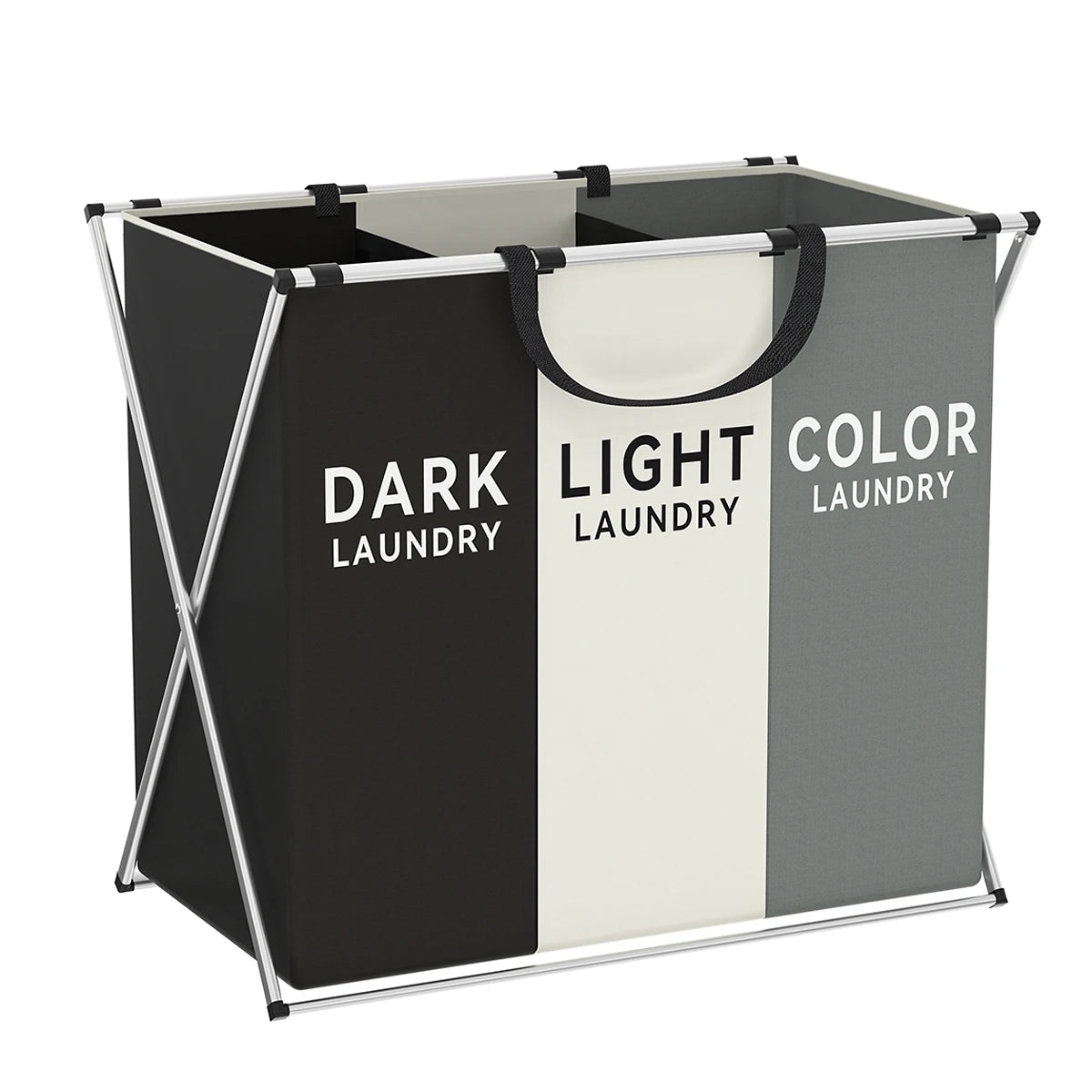 3 Section Foldable Laundry Hamper