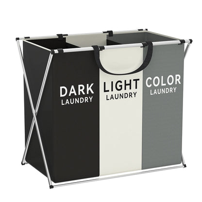 3 Section Foldable Laundry Hamper
