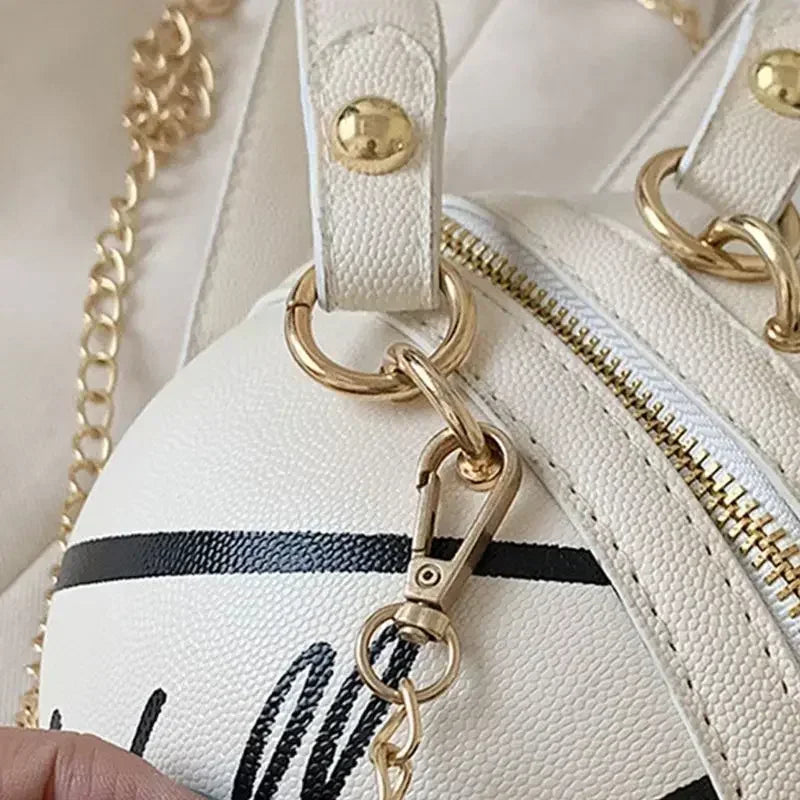 Basketball Round Crossbody Shoulder Bag