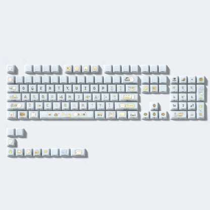 Creamy White Transparent RGB Keycap Set