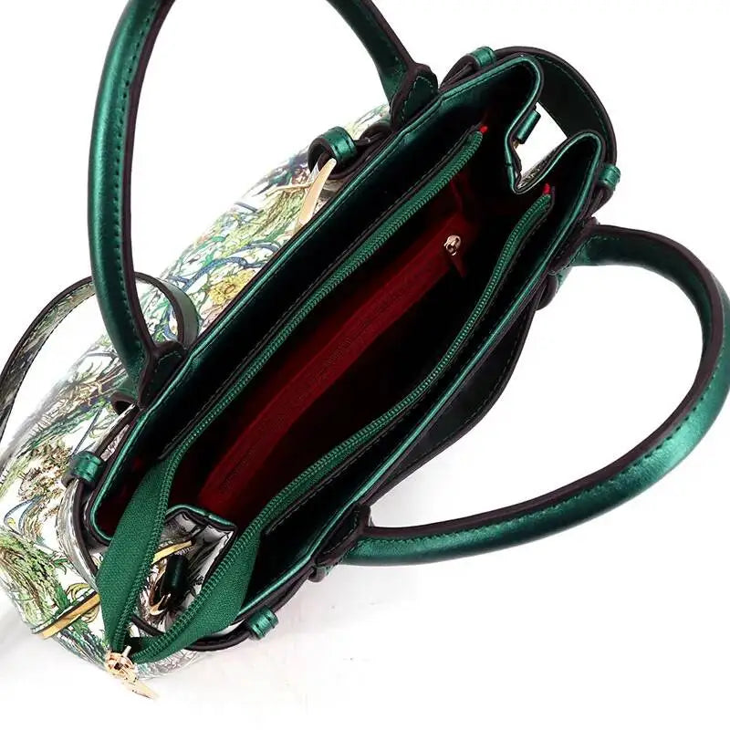 Jungle Print Large Capacity Crossbody Handbag